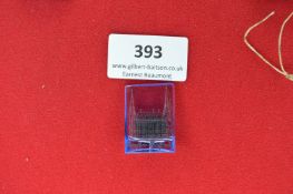 Glass Souvenir Plaque of the Town Hall, Bremen – A rectangular translucent blue glass plaque,