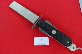A British RAF survival knife by Joseph Rodgers, Sheffield, marked “AM 22C/1996,” with black