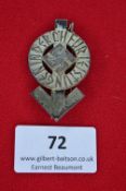 A German Third Reich Hitler Youth Proficiency Badge, silvered alloy issue, diamond swastika motif