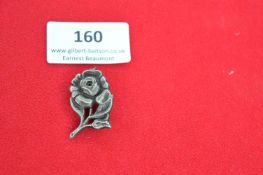 Another German Third Reich Tinnie badge in the form of a rose, die-stamped metal construction,