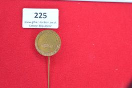 Bronze stickpin for the Nürburgring opening year 1927, inscribed Nürburgring Eröffnungsjahr. The