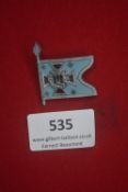 WHW miniature flag badge in the form of a Fahr- und Kraftfahr-Einheiten standard, enamelled in light