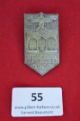 A German Third Reich Hitler Youth Commemorative Badge, tall shield-shape issue for the 10th