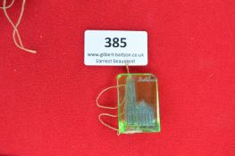 Glass Commemorative Plaque of Ulm – A rectangular green glass plaque depicting the Ulm Minster