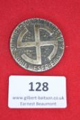 A Third Reich Summer Solstice celebration badge 1939, circular white-metal issue featuring