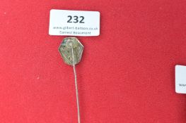 Brass Commemorative Tinnie Badge “50 Jahre Niederwald-Denkmal 1883–1933” – A square brass tinnie
