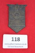 A German NSDAP rally badge, die-struck alloy example for Kreistagung Merseburg, 20–21 January