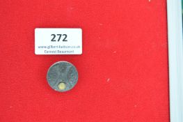 A German WWII-era membership badge, zinc construction. Reverse marked 