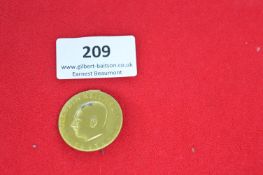 German Third Reich Era Commemorative Medal – circular metal badge with portrait profile of Paul