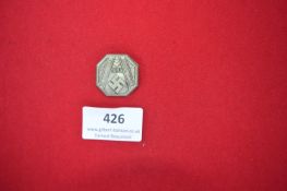 Pressed Metal NSDAP Badge – An octagonal pressed white-metal badge, dated “1931”, with central