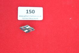 A German Hitler Youth (HJ) membership badge, early diamond-shaped enamel issue in red, white, and