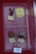 WHW Collection of Flower Badges – Four early WHW flower badges (Rosehip, Dahlia, Red Clover, Bego­