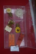 WHW Collection of Flower Badges & Kinderfest Badges – Badges include Daisy, Edelweiss, and two Bad
