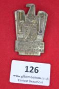 A Third Reich NSDAP Kreistag Oberhausen/Rhld 1937 day badge, die-stamped alloy in the form of an