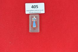 Glass Plaque Depicting a Woman in Folk Costume – A rectangular translucent glass plaque, hand-