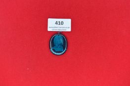 An oval glass pendant with bust portrait of Ernst Moritz Arndt, German nationalist writer. Inscribed