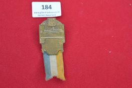 Deutsches Sängerfest (German Song Festival) enamelled badge, bronze rectangular type depicting a