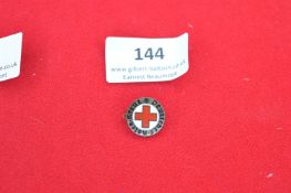 German Red Cross enamel badge, circular, red cross to centre.