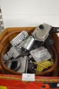 Box of Assorted Parts Including Wiper Motor, and Audi Parts