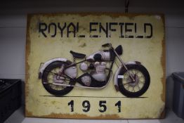 3D Picture on Hessian Royal Enfield 1951