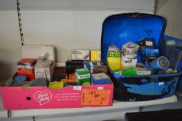 2x Boxes of Motor Oil, Fuel, and Air Filters etc.