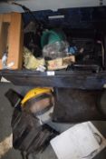 Crate of Assorted Motorcycle Parts Including Air Boxes, Seat, etc.