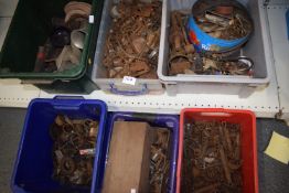 6x Boxes of Motorcycle Hardware Including Footrests, Springs, etc.