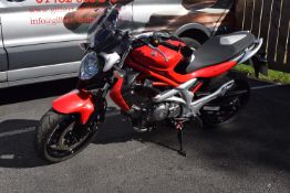 Suzuki Gladius SFV 650 L0 Motorcycle, Reg: RO10 DKK