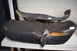 2x Motorcycle Seats (requiring restoration)
