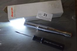 Snap-on Mini Ratchet Handle Torch, and Terminal Screwdriver