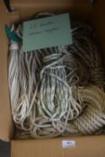 25x Hanks of Various Ropes and Lines