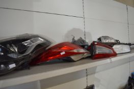 3x Assorted Vehicle Headlights, plus Rear Lights, etc.