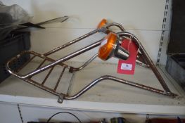 Chrome Motorcycle Rear Luggage Rack with Indicators