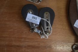 Pair of Single Pulley Rope Blocks