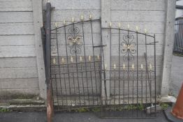 Wrought Iron Gate ~170cm H x 190cm Total Width