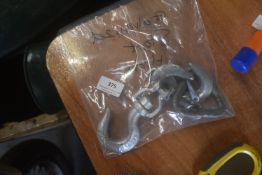 Assorted Galvanised Hooks and an Anchor Chain Pipe/Port