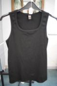 Black Vest Top Size: M