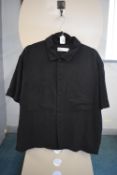 Bershka Black Short Sleeve Shirt Size: M