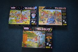 3x Wasgij? 1000pc Jigsaw Puzzles (as pictured)