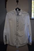 F&F White Tailored Fit Shirt Size: 15.5” collar