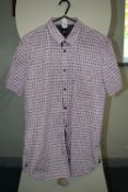 Hugo Boss Short Sleeve Slim Fit Patterned Shirt Size: M