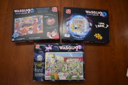 3x Wasgij? 1000pc Jigsaw Puzzles (as pictured)