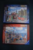 2x Ravensburger Happy Days 1000pc Jigsaw Puzzles (as pictured)
