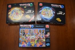 3x Wasgij? 1000pc Jigsaw Puzzles (as pictured)