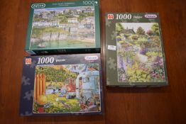 3x Assorted 1000pc Jigsaw Puzzles