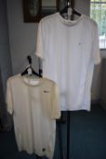 2x Men’s White Tops Size: L and XL