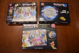 3x Wasgij? 1000pc Jigsaw Puzzles (as pictured)