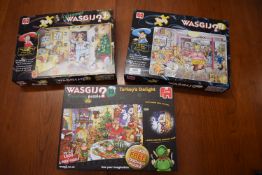 3x Wasgij? 1000pc Jigsaw Puzzles (as pictured)