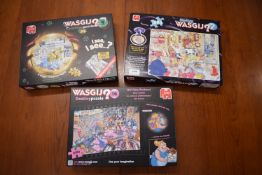 3x Wasgij? 1000pc Jigsaw Puzzles (as pictured)