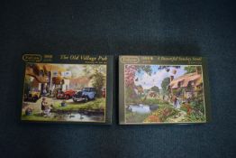 2x Falcon 1000pc Jigsaw Puzzles (as pictured)